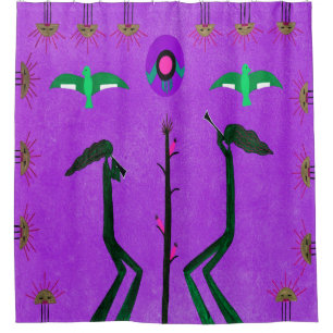 Harvest Song Violet Duschvorhang