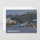 Harvest Super Moon - Marina Del Rey, CA Postkarte (Vorne/Hinten)