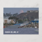 Harvest Super Moon - Marina Del Rey, CA Postkarte (Vorderseite)