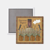 "Harvest Thyme" Autumn Square Magnet (Vorderseite/Rückseite)