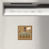"Harvest Thyme" Autumn Square Magnet (In Situ (Geschirrspüler))