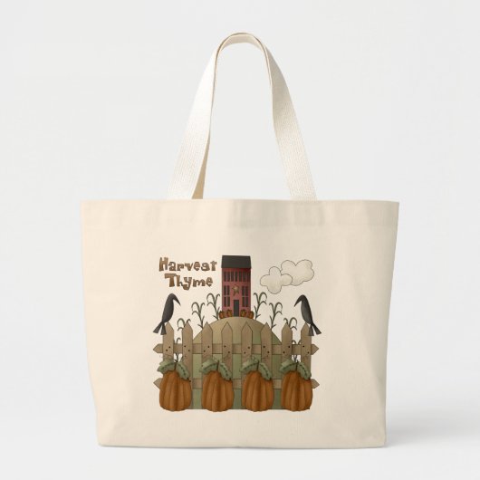 "Harvest Thyme" Herbsttasche Jumbo Stoffbeutel (Vorne)