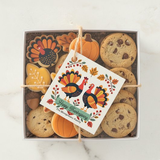 Harvest Turkey Folk Erntedank Party Geschenkanhänger