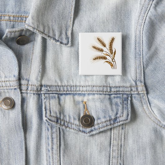 Harvest Wheat Ears Button – Rustic Farm Charm (Beispiel)