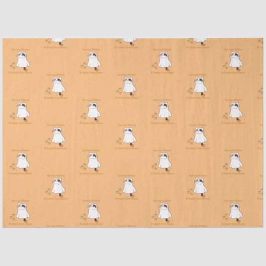Harvest Wishs & Candy Corn Kisses Tissue Paper Seidenpapier (Vorderseite)