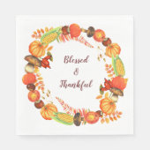 Harvest Wreath Gesegneter Erntedank Serviette (Vorderseite)