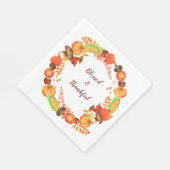 Harvest Wreath Gesegneter Erntedank Serviette (Ecke)