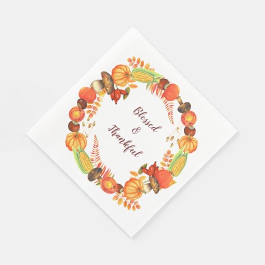 Harvest Wreath Gesegneter Erntedank Serviette (Ecke)
