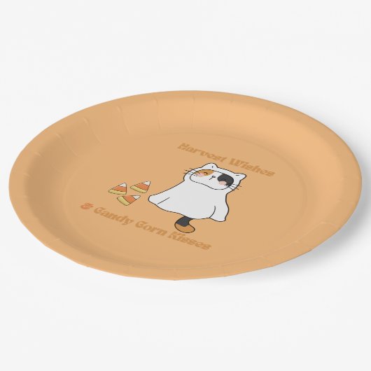 Harvest Wünsche & Candy Cornflakes Kisses Party Te Pappteller (Schrägansicht)