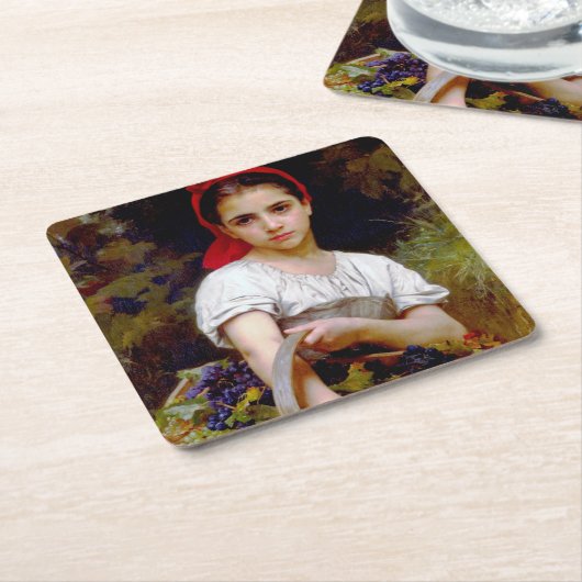 Harvester, Bouguereau Rechteckiger Pappuntersetzer (angewinkelt)