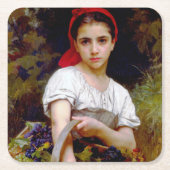 Harvester, Bouguereau Rechteckiger Pappuntersetzer (Vorderseite)