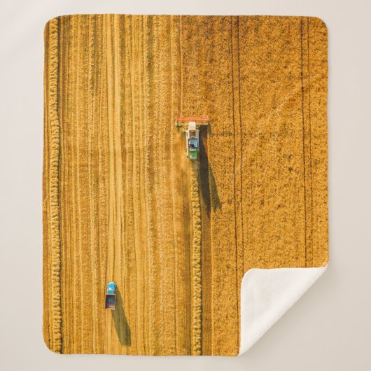 Harvester-Maschine im Feld. Harfen kombinieren Sherpadecke (Vorderseite)