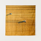 Harvester-Maschine im Feld. Harfen kombinieren Wandteppich (Vorderseite (Horizontal))