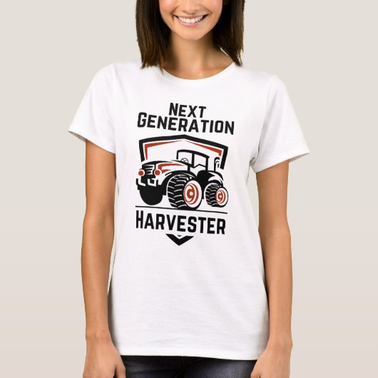 Harvester Modern Tractor T - Shirt der nächsten Ge (Vorderseite)