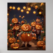 "Harvesting Halloween: Pumpkin Poster" Poster (Vorne)