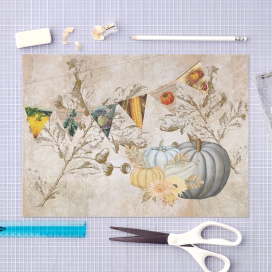 Harvet Erntedank Pumpkin Banner Tissue Paper Seidenpapier (Handwerk)