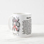 Harvey Familien-Wappen Tasse (Vorderseite Links)