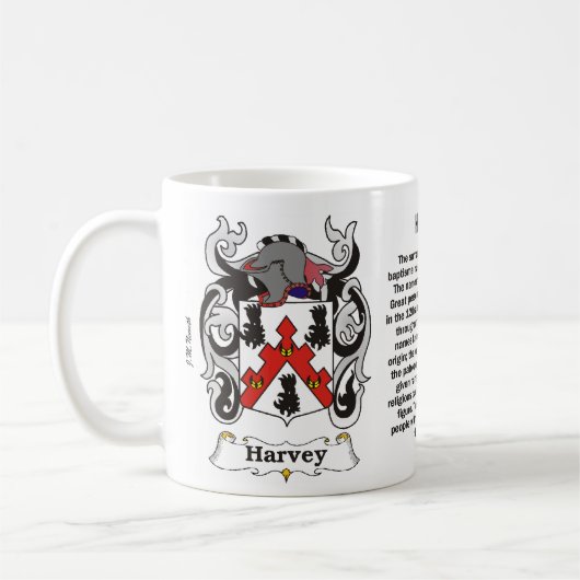Harvey Familien-Wappen Tasse (Links)