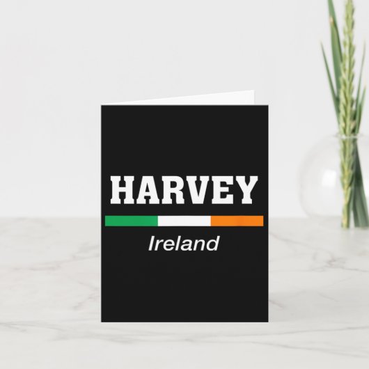 Harvey Irish Family Name St Patricks Day Irland Karte (Vorderseite)