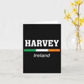 Harvey Irish Family Name St Patricks Day Irland Karte (Gelbe Blume)