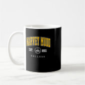 Harvey Mudd Retro Universitätsdesign für Männer Fr Kaffeetasse (Links)