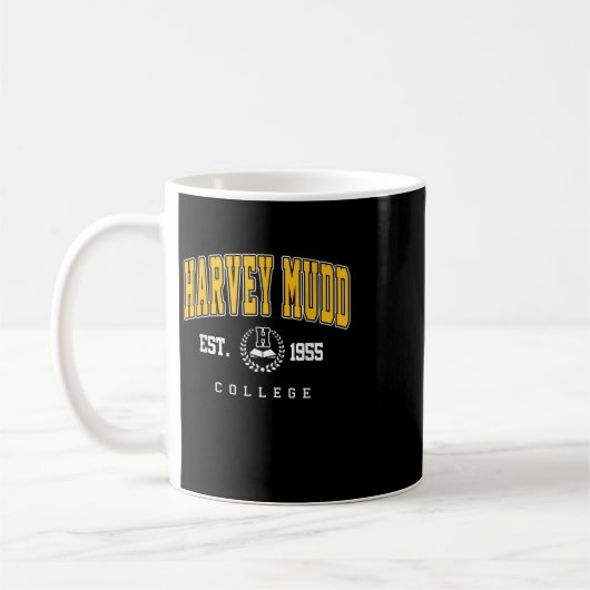 Harvey Mudd Retro Universitätsdesign für Männer Fr Kaffeetasse (Links)