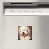 Harvey - Old English Sheep Dog Magnet (In Situ (Geschirrspüler))