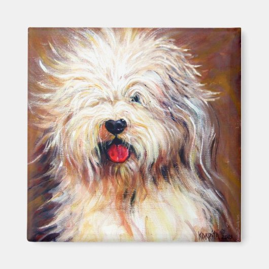 Harvey - Old English Sheep Dog Magnet (Vorne)