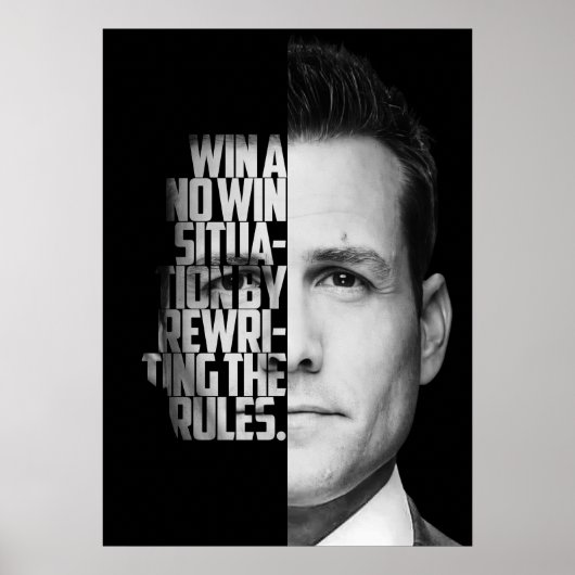 Harvey Specter Quotes Poster (Vorne)
