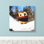 Harvey the Owl IV Leinwanddruck (Insitu (Holzboden))