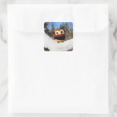 Harvey the Owl IV Quadratischer Aufkleber (Tasche)