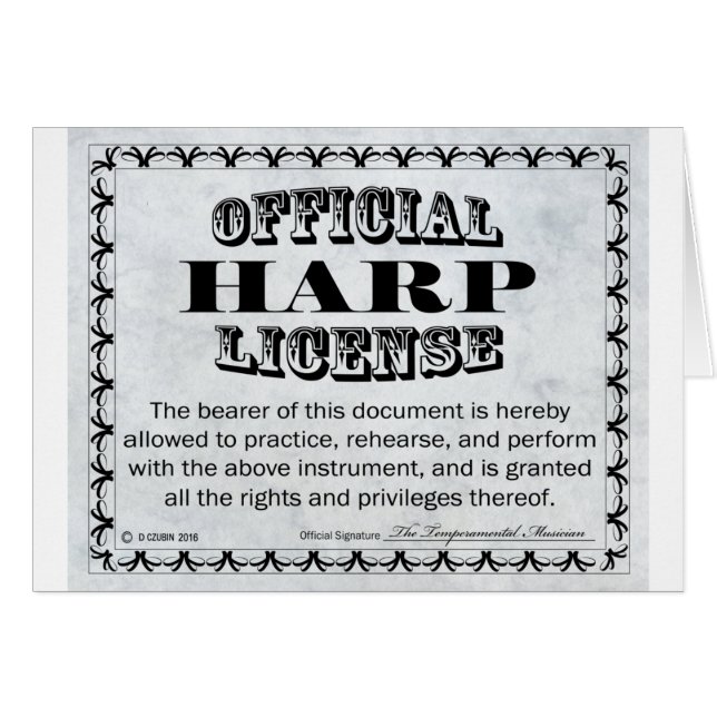 Harvlizenz (Vorderseite (Horizontal))