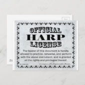 Harvlizenz Postkarte (Vorne/Hinten)