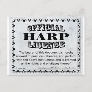 Harvlizenz Postkarte