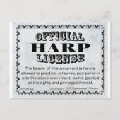 Harvlizenz Postkarte (Vorderseite)