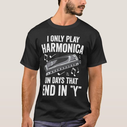 Harvplayer spielt nur Harmonica T-Shirt (Vorderseite)
