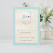Harwich Cape Cod Map | RSVP-Menü Hochzeiten RSVP Karte (Stehend Vorderseite)