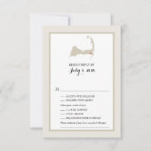Harwich Cape Cod Map | RSVP-Menü Hochzeiten RSVP Karte (Vorderseite)