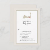Harwich Cape Cod Map | RSVP-Menü Hochzeiten RSVP Karte (Vorne/Hinten)