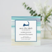 Harwich Cape Cod Ocean Wasserfarbe Save the Date (Stehend Vorderseite)