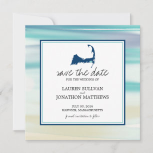 Harwich Cape Cod Ocean Wasserfarbe Save the Date