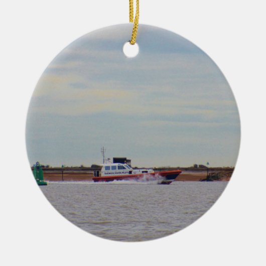 Harwich-Haven-Pilot-Boot Keramik Ornament (Vorne)