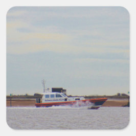 Harwich-Haven-Pilot-Boot Quadratischer Aufkleber