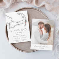 Harwich MA Cape Cod Karte Schwarz-Weiß Hochzeit