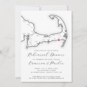 Harwich Port MA Lässige Hochzeit Probe Dinner Einladung (Vorderseite)