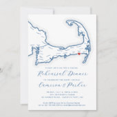 Harwich Port MA Lässige Hochzeit Probe Dinner Einladung (Vorderseite)