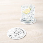 Harwich Port MA Wychmere Beach Club Wedding Runder Pappuntersetzer (Vor Ort)