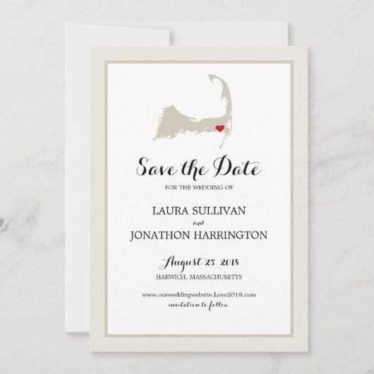 Harwich Wequassett Cape Cod | Hochzeit Save The Date (Vorderseite)