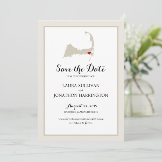 Harwich Wequassett Cape Cod | Hochzeit Save The Date (Stehend Vorderseite)