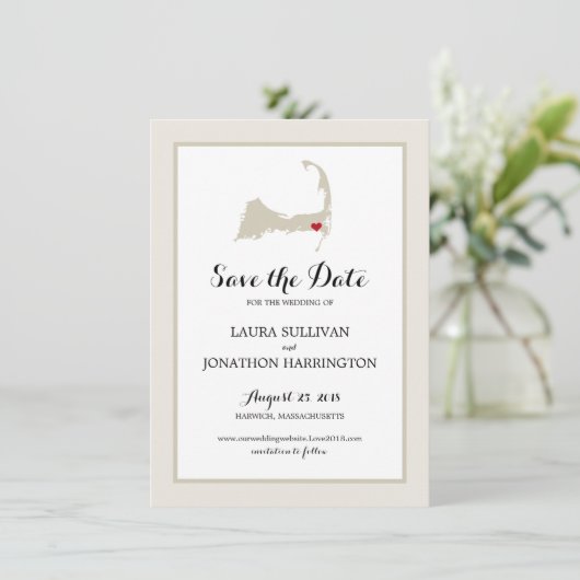 Harwich Wequassett Cape Cod | Hochzeit Save The Date (Stehend Vorderseite)